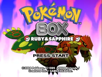 Pokemon Box - Ruby & Sapphire screen shot title
